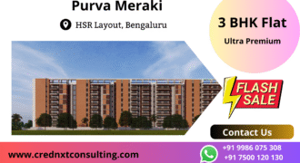 3 BHK ( 2523 Sq. Ft. , 6th Floor ) Ultra Premium Apartment for Sale in Purva Meraki, HSR Layout