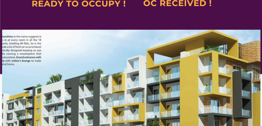 Ready To Move 2BHK Flat ( 3rd Floor ) 3 Units for Sale in Jakkur, Bangalore