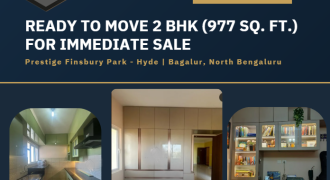 Semi Furnished 2 BHK ( 977 Sq.Ft. ) Flat Sale In Prestige Finsbury Park, Bagalur Bangalore