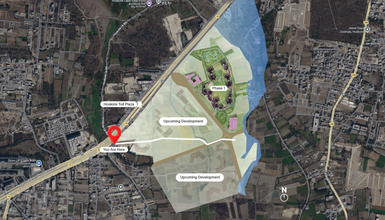 Sobha The One World Regional Location Map