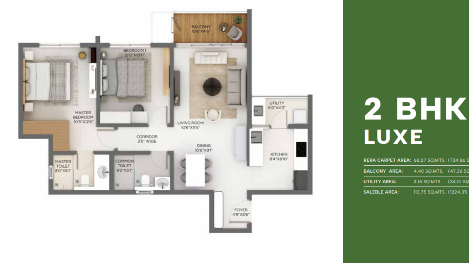 2 BHK LUXE